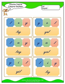 y sesi Hece Kartları